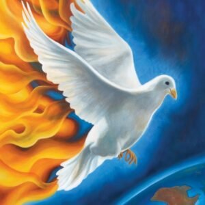 Holy Spirit dove descending in revival fire on the earth like Pentecost. Acts 2, 2 Chronicles 7:14.