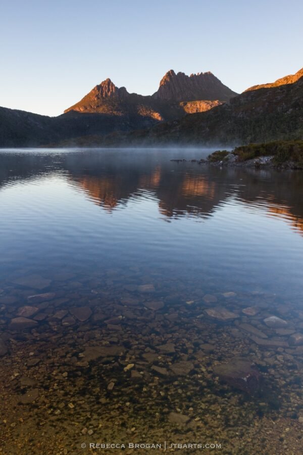 Cradle Mountain Reflection on Dove Lake. Cradle Mountain - Lake St Clair National Park, Tasmania.