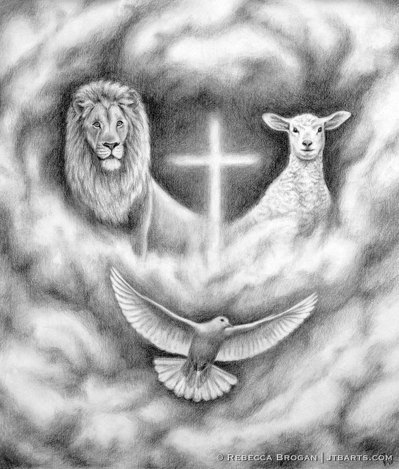 Lion and the lamb, lion of Judah, lamb of God.