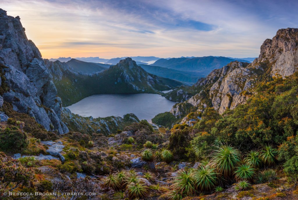 Lake Oberon Western Arthurs sunrise, Tasmania