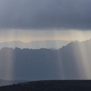 Sun rays over Florentine Valley, Mt. Field National Park, Tasmania