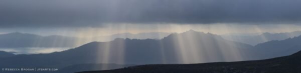 Sun rays over Florentine Valley, Mt. Field National Park, Tasmania